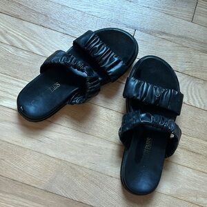 Black small platform sandal